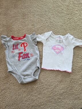Baby Girls Phillies Bodysuit T-Shirt Bundle 12M 18M